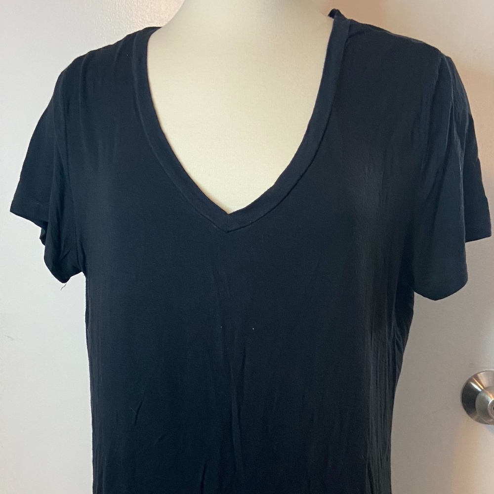 Solid V-Neck T-Shirt